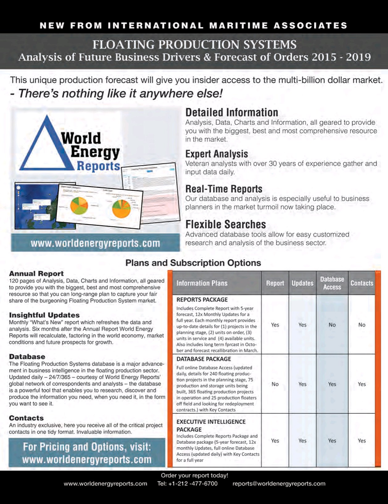 Maritime Logistics Professional Magazine, page 3rd Cover,  Q1 2015