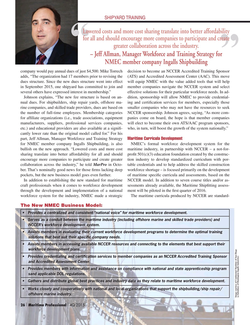 Maritime Logistics Professional Magazine, page 26,  Q4 2015