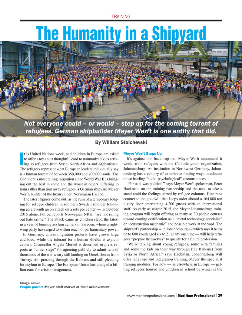 Maritime Logistics Professional Magazine, page 29,  Q4 2015