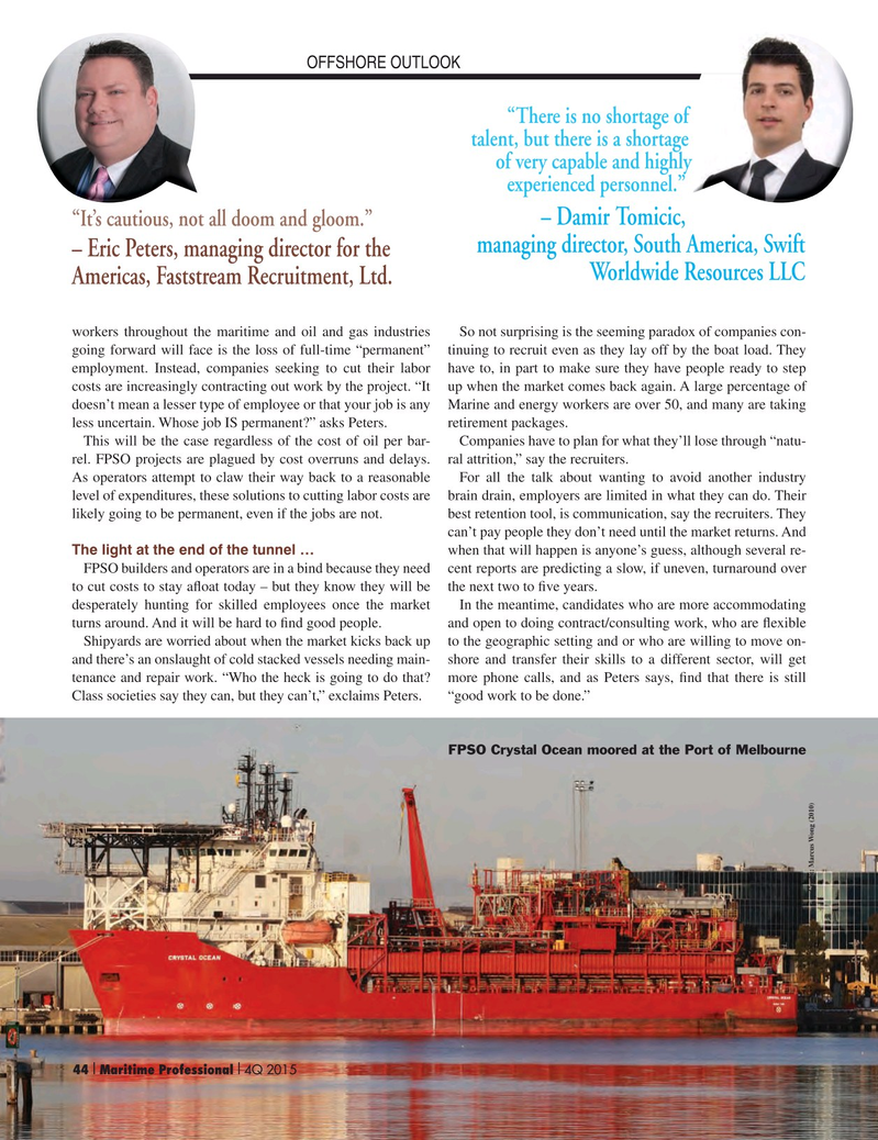 Maritime Logistics Professional Magazine, page 44,  Q4 2015