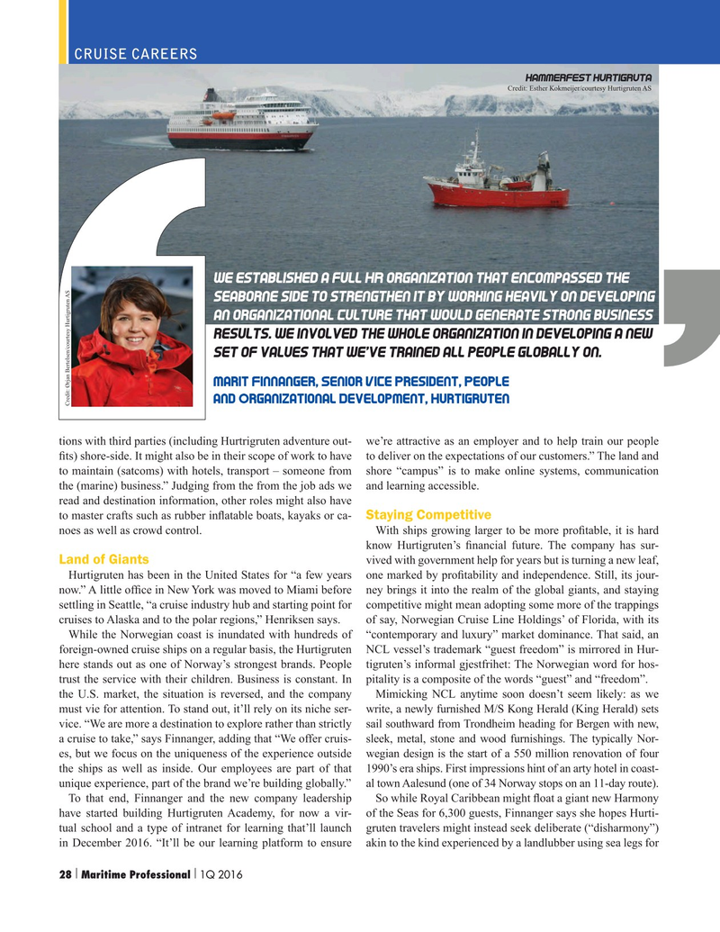 Maritime Logistics Professional Magazine, page 28,  Q1 2016