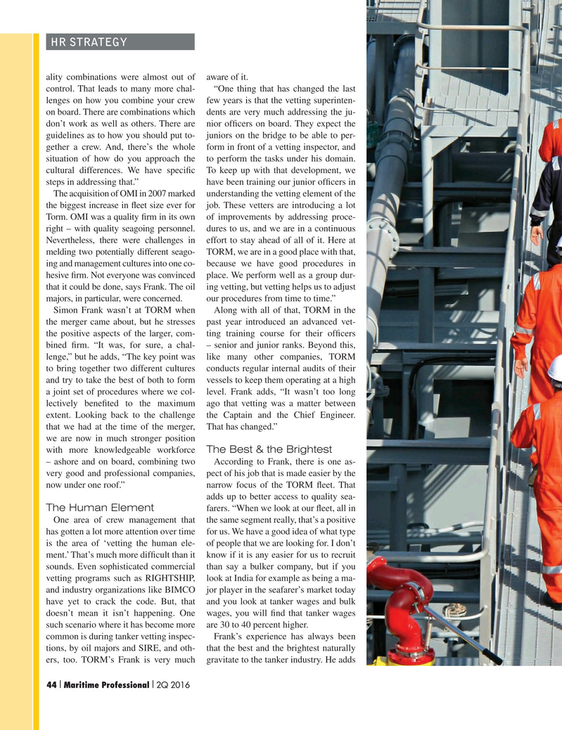 Maritime Logistics Professional Magazine, page 44,  Q2 2016