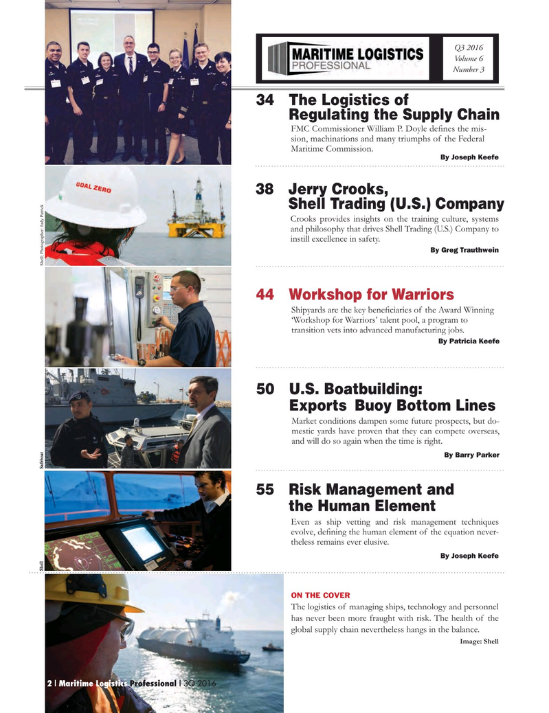 Maritime Logistics Professional Magazine, page 2,  Q3 2016
