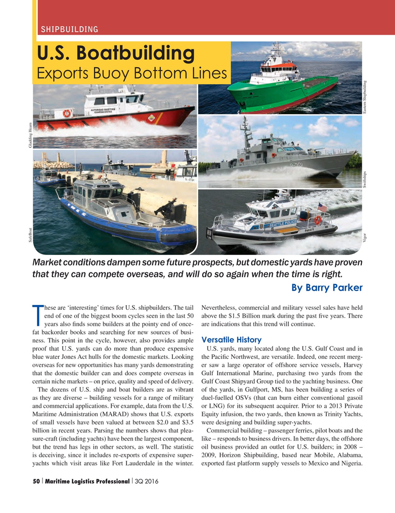 Maritime Logistics Professional Magazine, page 50,  Q3 2016