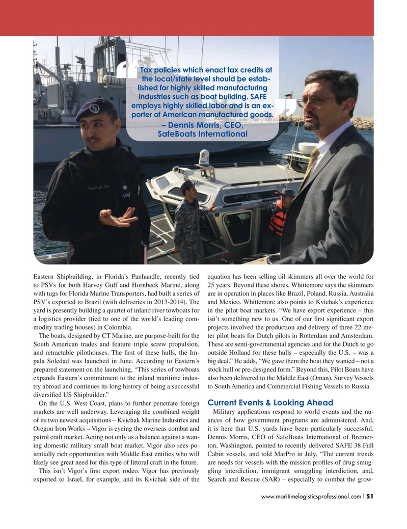 Maritime Logistics Professional Magazine, page 51,  Q3 2016