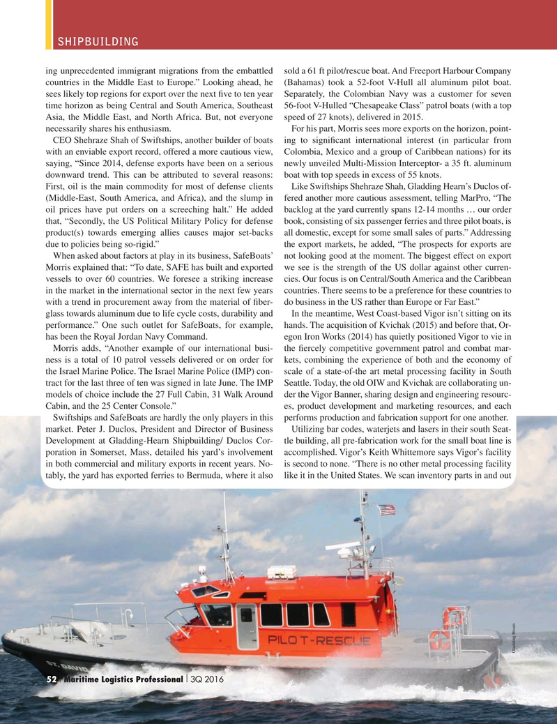 Maritime Logistics Professional Magazine, page 52,  Q3 2016