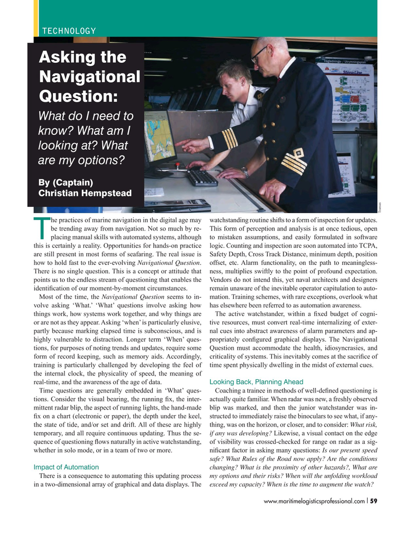 Maritime Logistics Professional Magazine, page 59,  Q3 2016