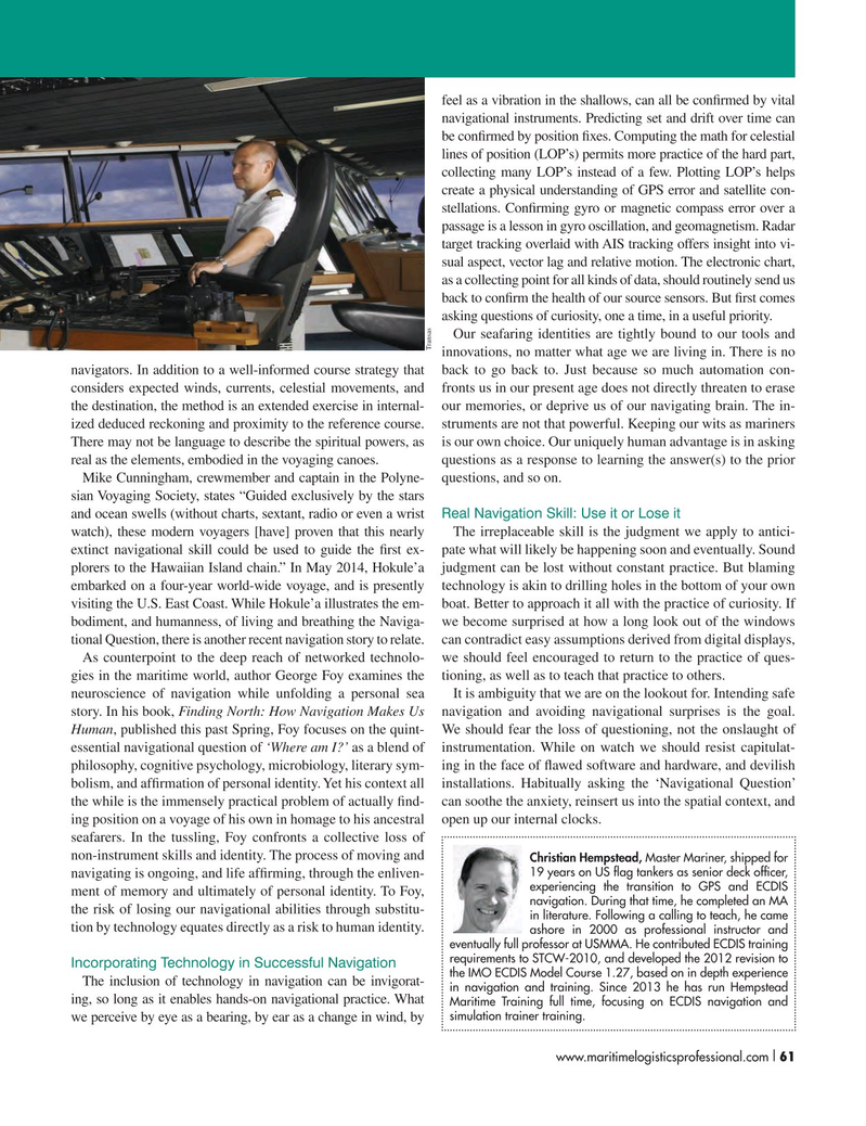 Maritime Logistics Professional Magazine, page 61,  Q3 2016