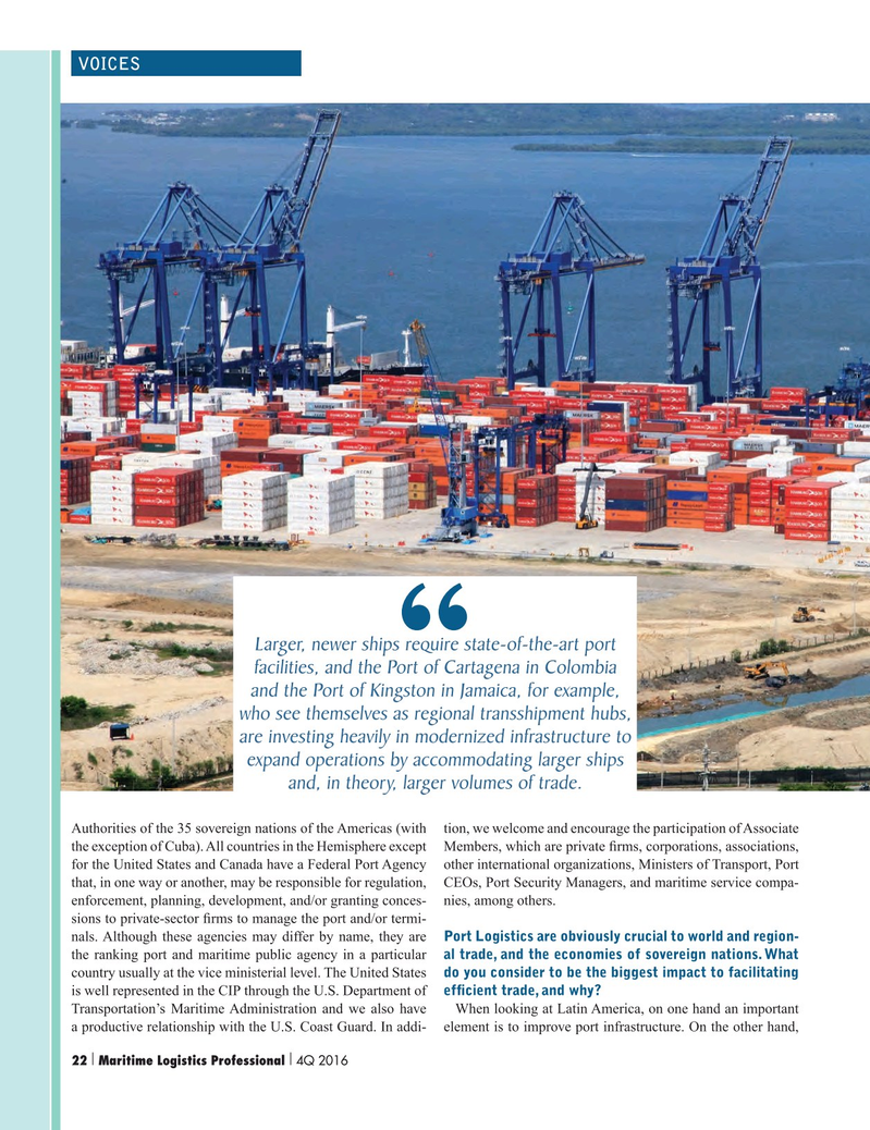 Maritime Logistics Professional Magazine, page 22,  Q4 2016