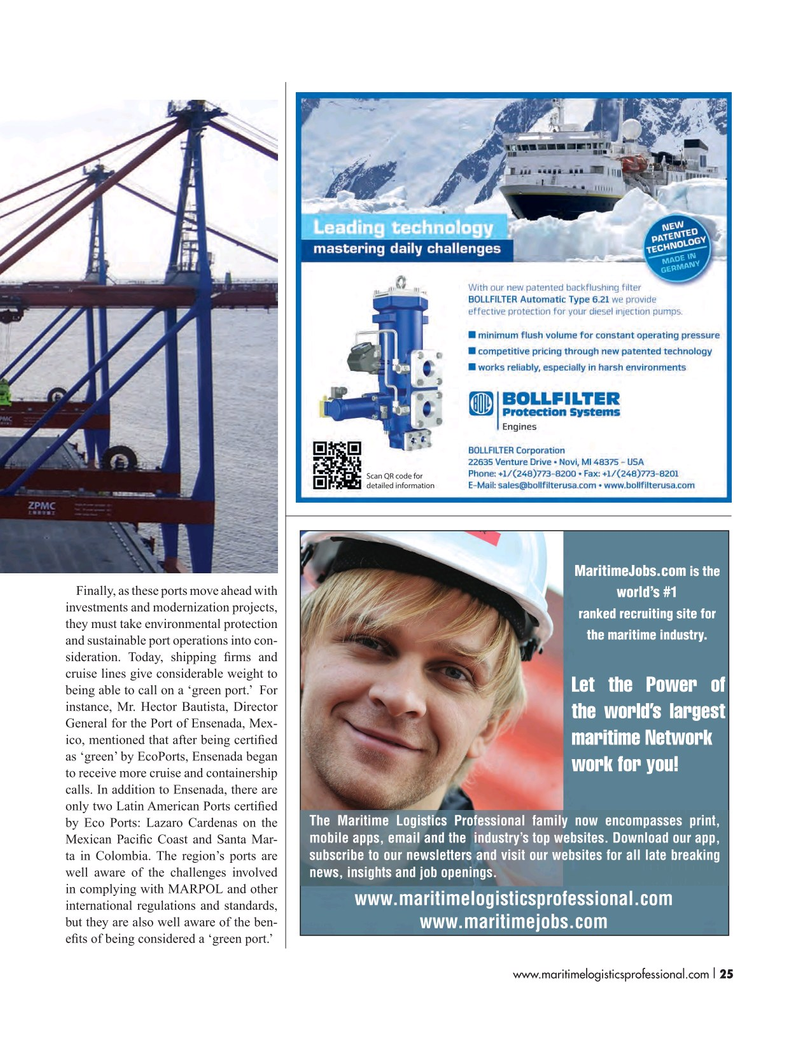 Maritime Logistics Professional Magazine, page 25,  Q4 2016