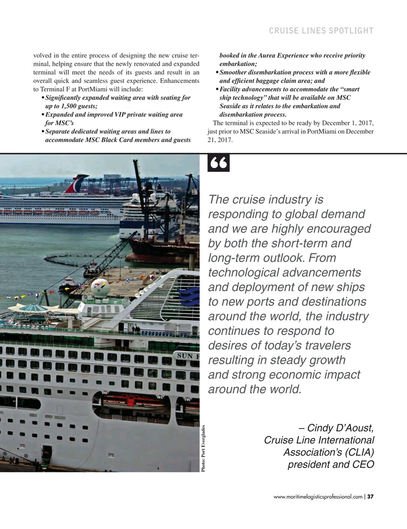 Maritime Logistics Professional Magazine, page 37,  Jan/Feb 2017