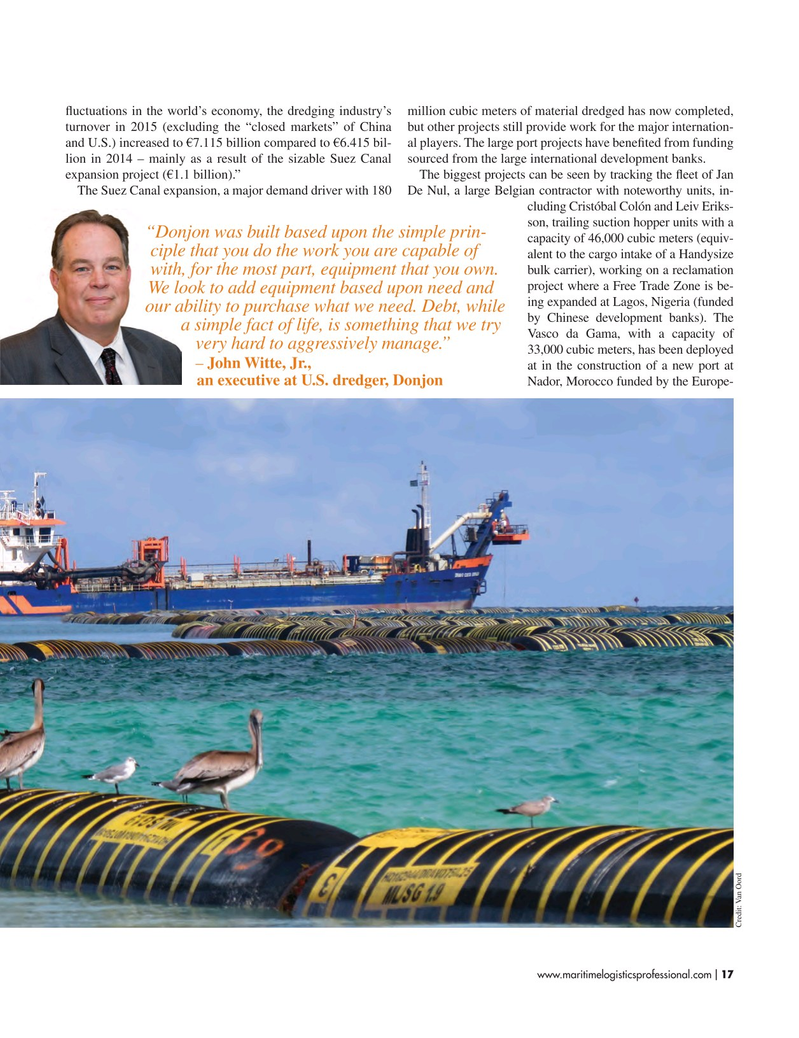 Maritime Logistics Professional Magazine, page 17,  Mar/Apr 2017