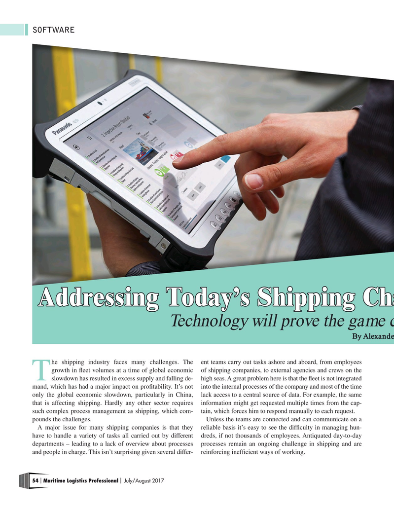 Maritime Logistics Professional Magazine, page 54,  Jul/Aug 2017