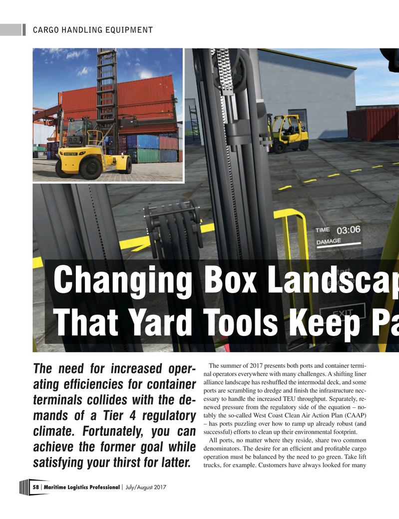 Maritime Logistics Professional Magazine, page 58,  Jul/Aug 2017