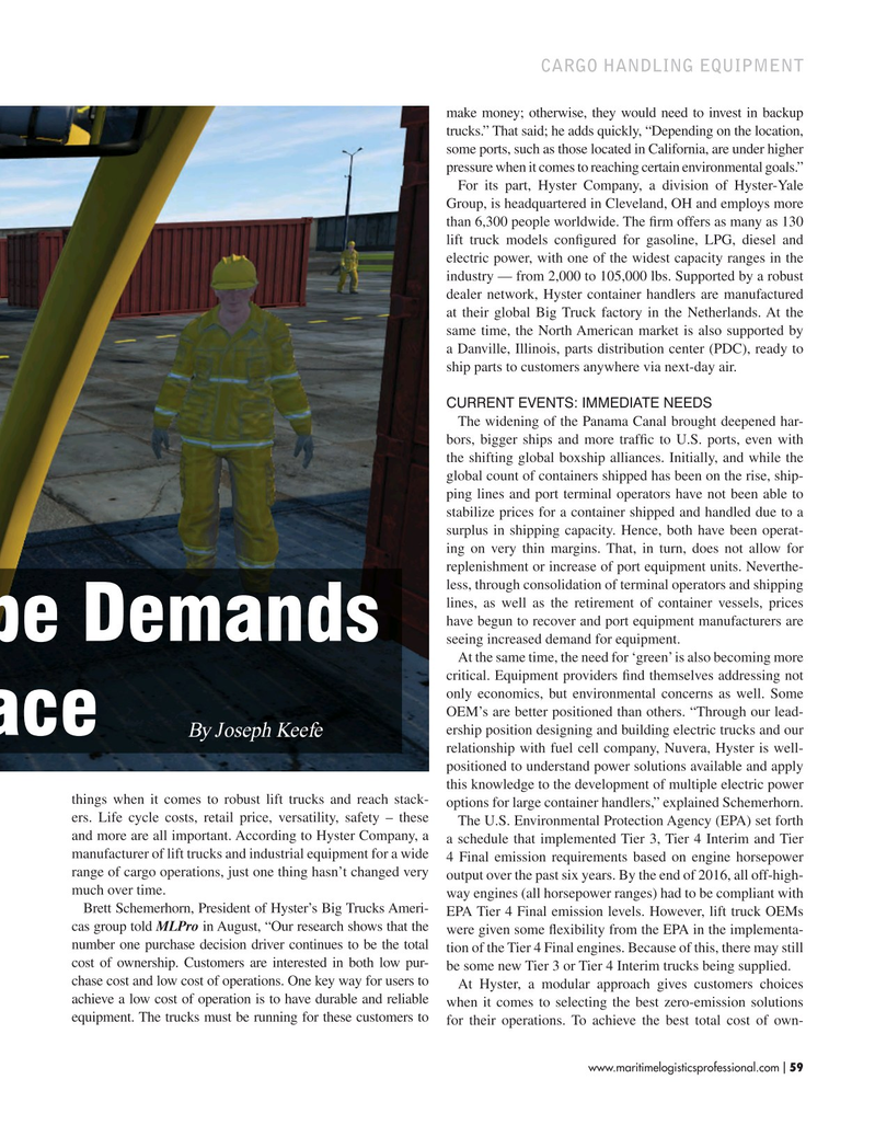 Maritime Logistics Professional Magazine, page 59,  Jul/Aug 2017