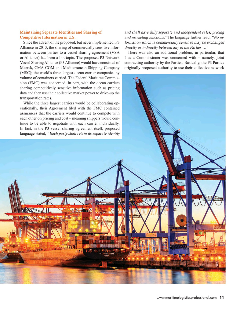 Maritime Logistics Professional Magazine, page 11,  Sep/Oct 2017