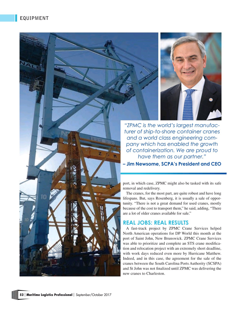 Maritime Logistics Professional Magazine, page 52,  Sep/Oct 2017