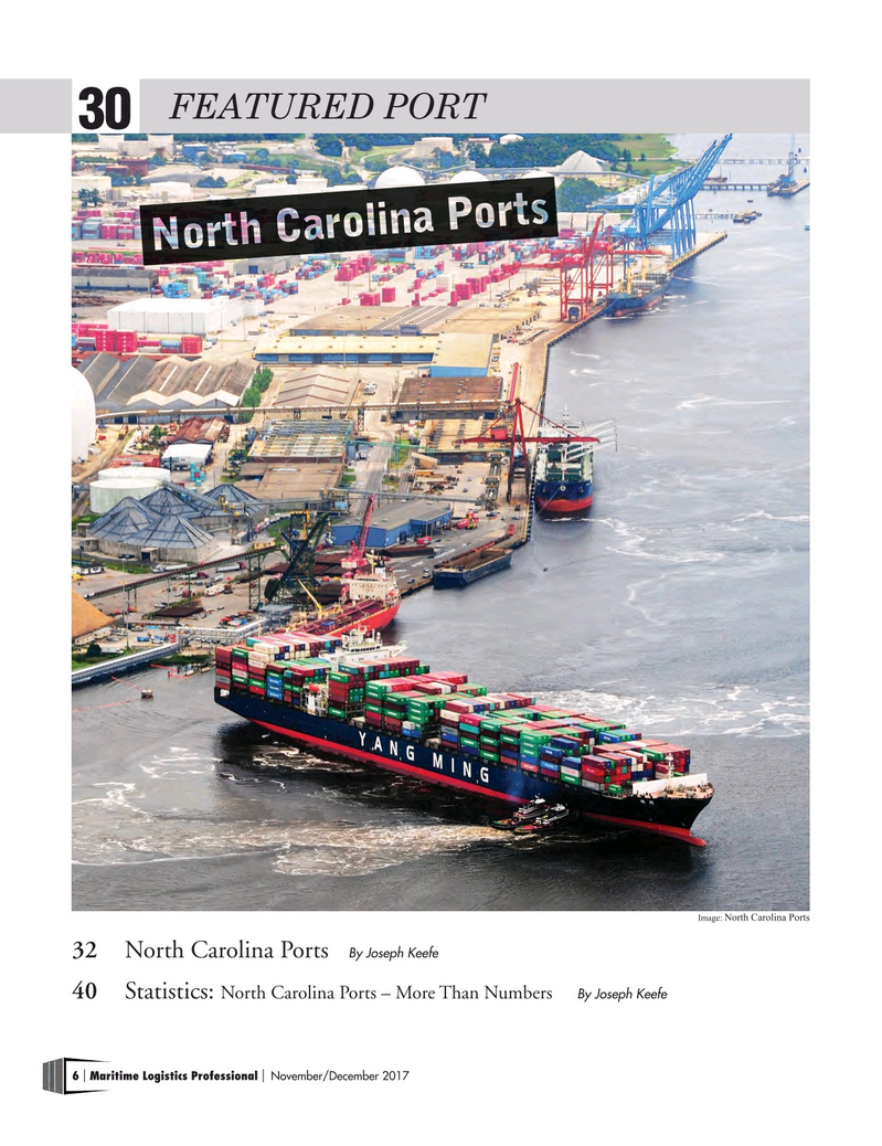 Maritime Logistics Professional Magazine, page 6,  Nov/Dec 2017