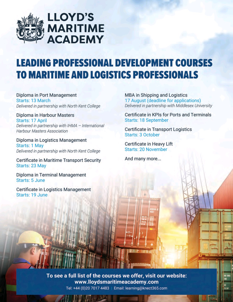 Maritime Logistics Professional Magazine, page 1,  Jan/Feb 2018