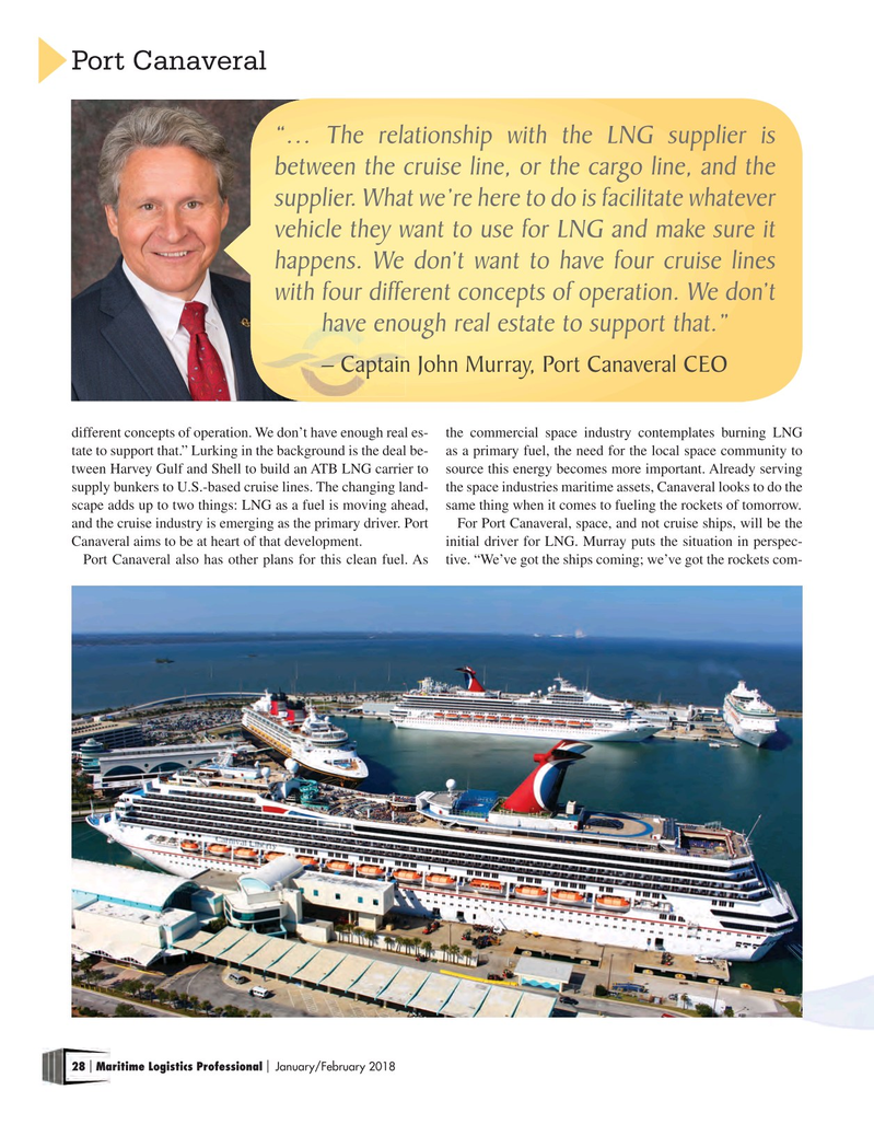 Maritime Logistics Professional Magazine, page 28,  Jan/Feb 2018