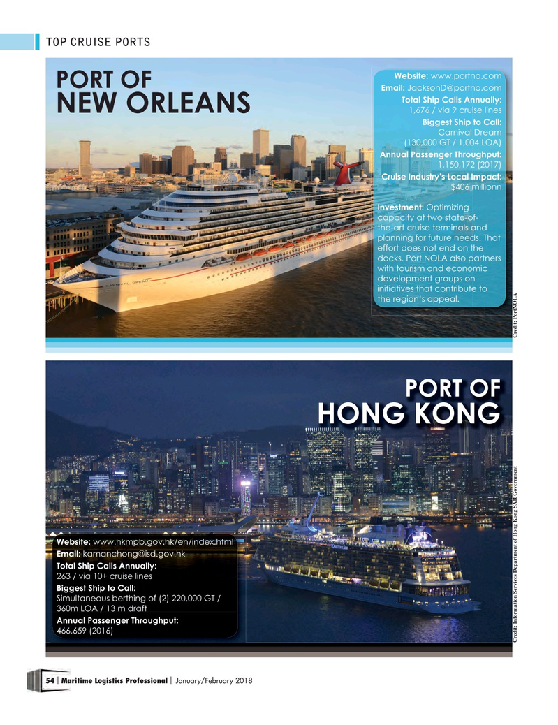 Maritime Logistics Professional Magazine, page 54,  Jan/Feb 2018