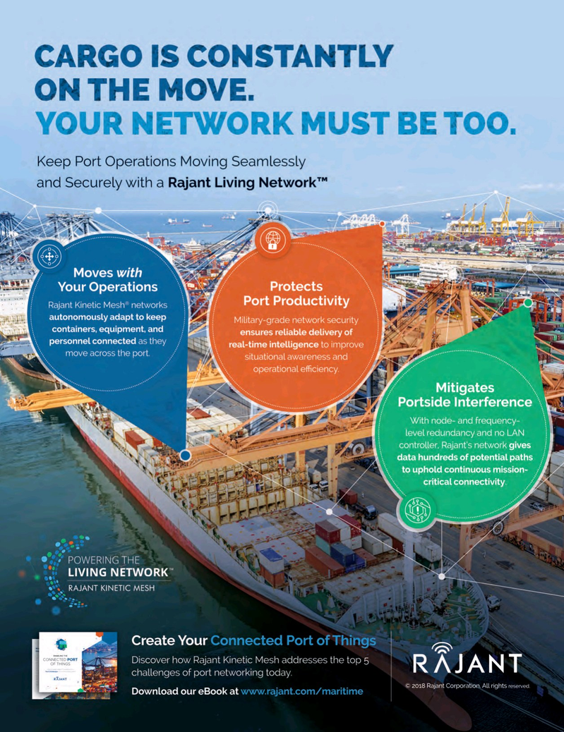 Maritime Logistics Professional Magazine, page 4th Cover,  Jan/Feb 2018