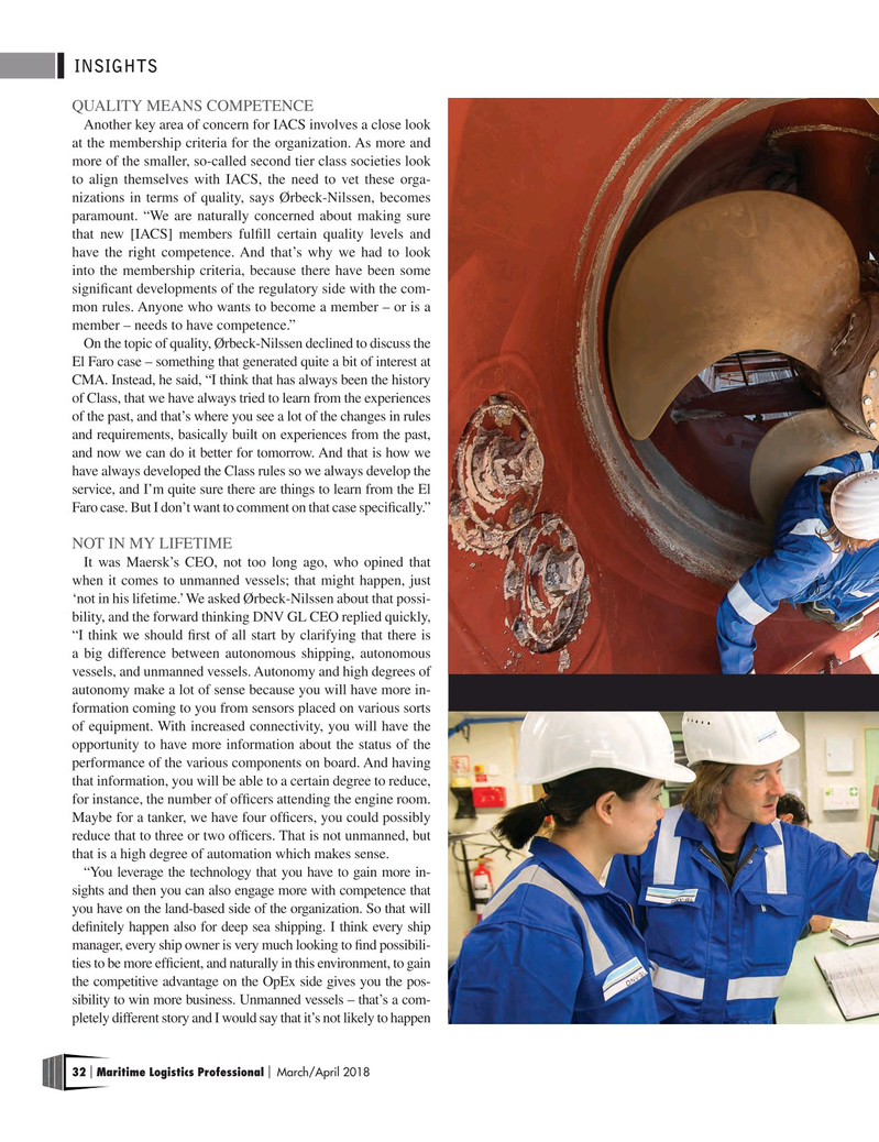 Maritime Logistics Professional Magazine, page 32,  Mar/Apr 2018