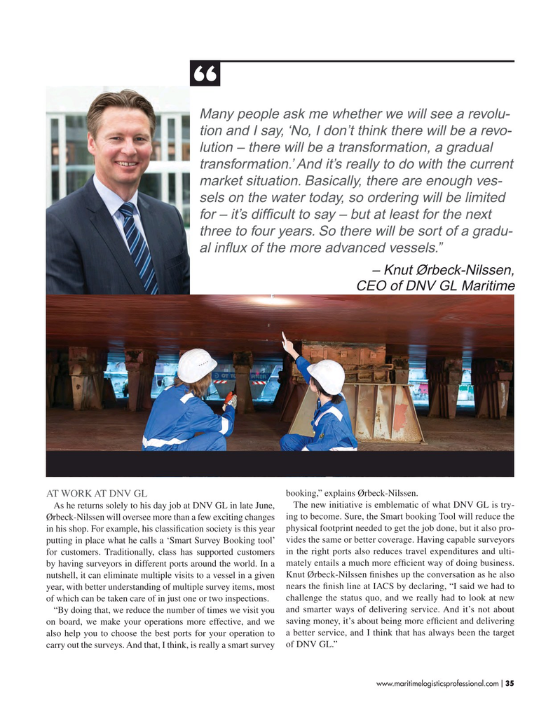 Maritime Logistics Professional Magazine, page 35,  Mar/Apr 2018