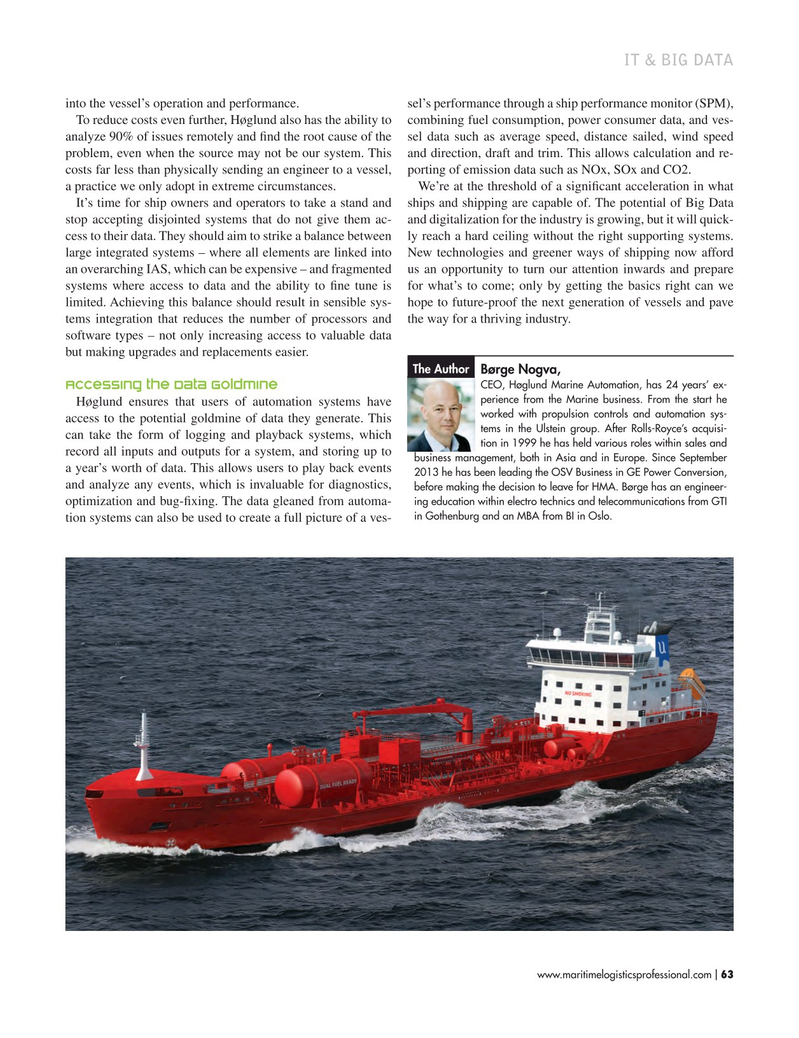 Maritime Logistics Professional Magazine, page 63,  Mar/Apr 2018