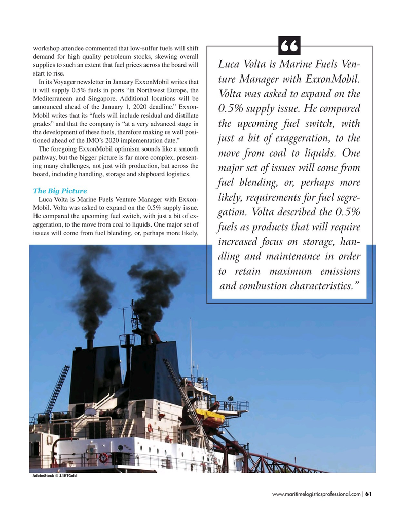 Maritime Logistics Professional Magazine, page 61,  May/Jun 2018