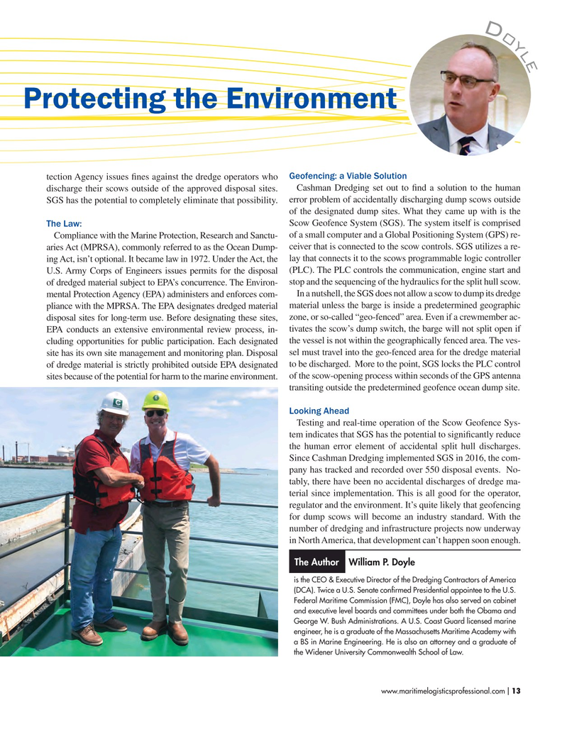 Maritime Logistics Professional Magazine, page 13,  Jul/Aug 2018