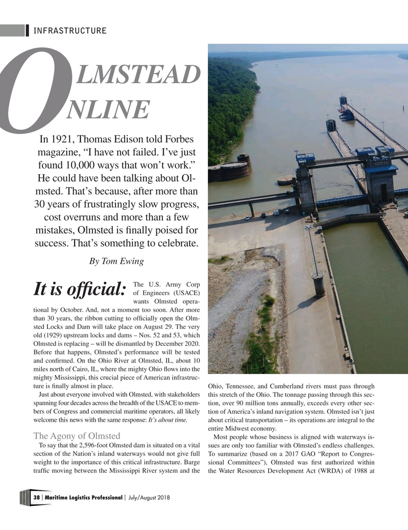 Maritime Logistics Professional Magazine, page 38,  Jul/Aug 2018