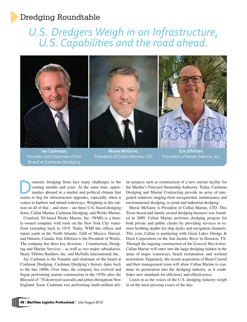 Maritime Logistics Professional Magazine, page 48,  Jul/Aug 2018