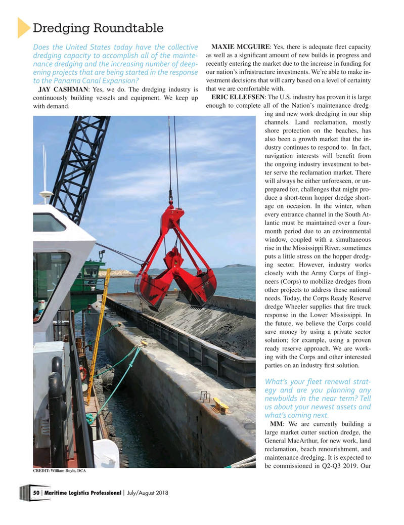Maritime Logistics Professional Magazine, page 50,  Jul/Aug 2018