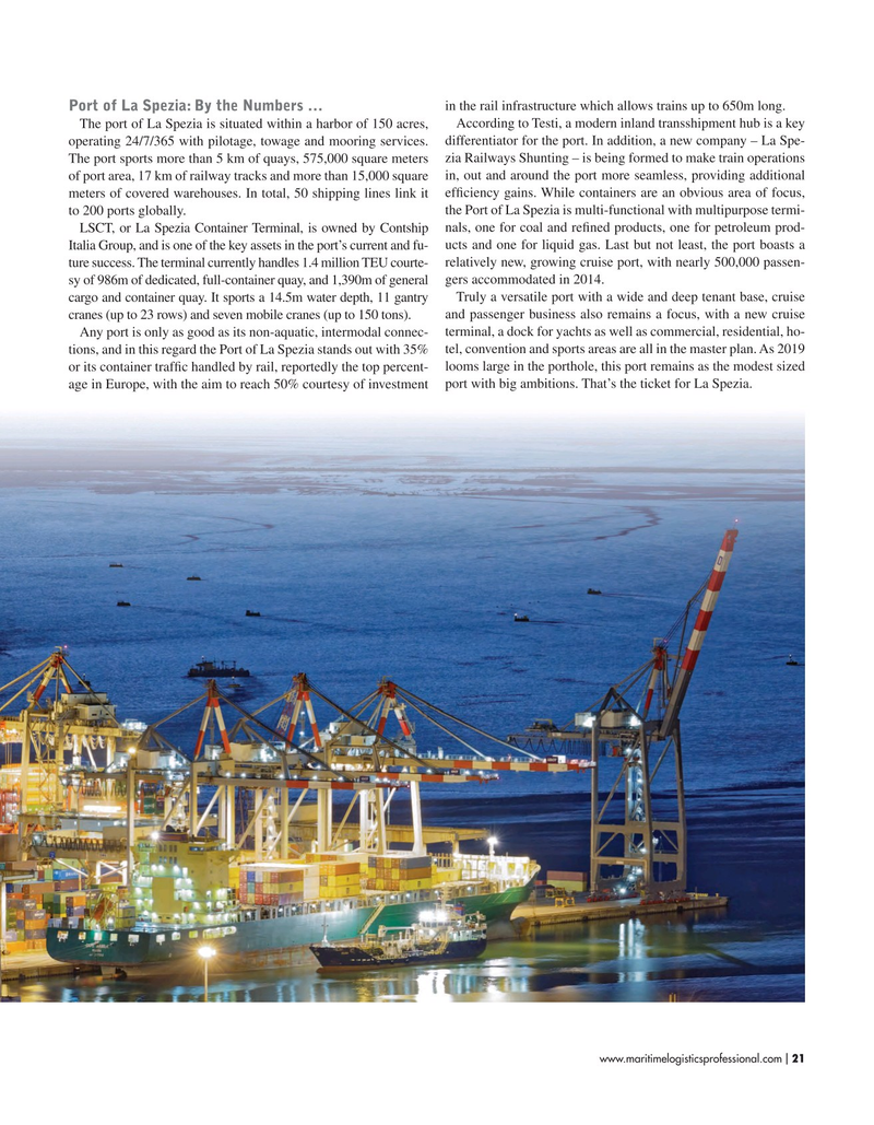 Maritime Logistics Professional Magazine, page 21,  Sep/Oct 2018