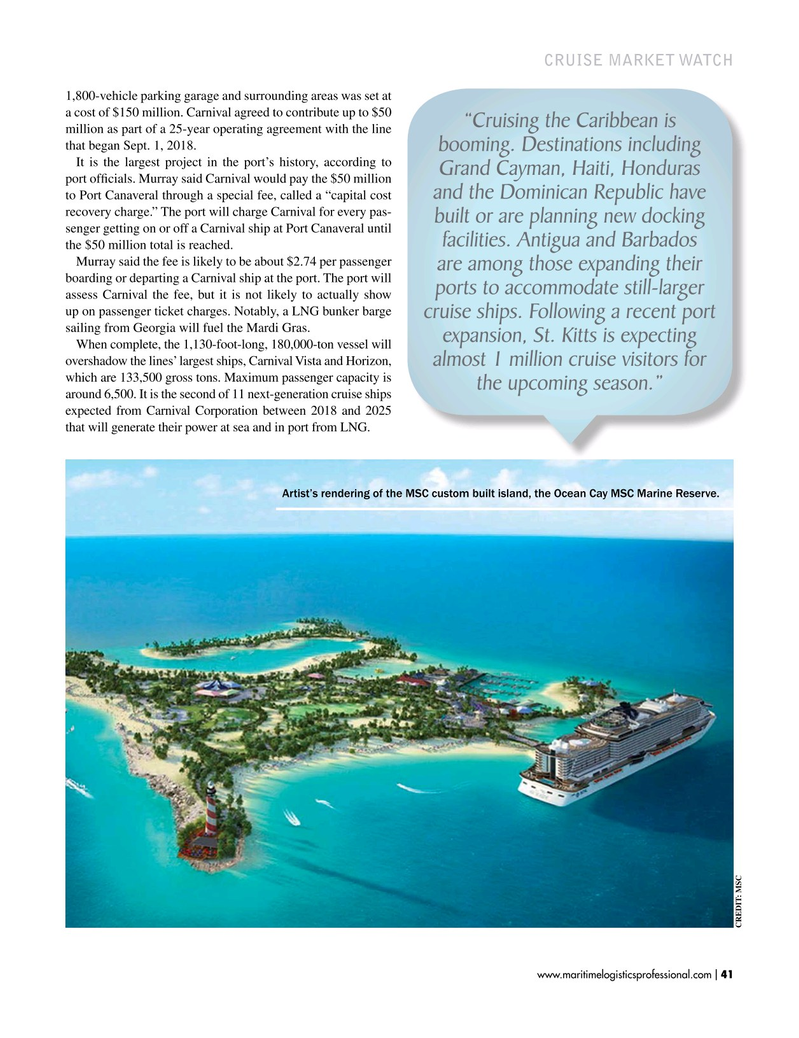 Maritime Logistics Professional Magazine, page 41,  Jan/Feb 2019