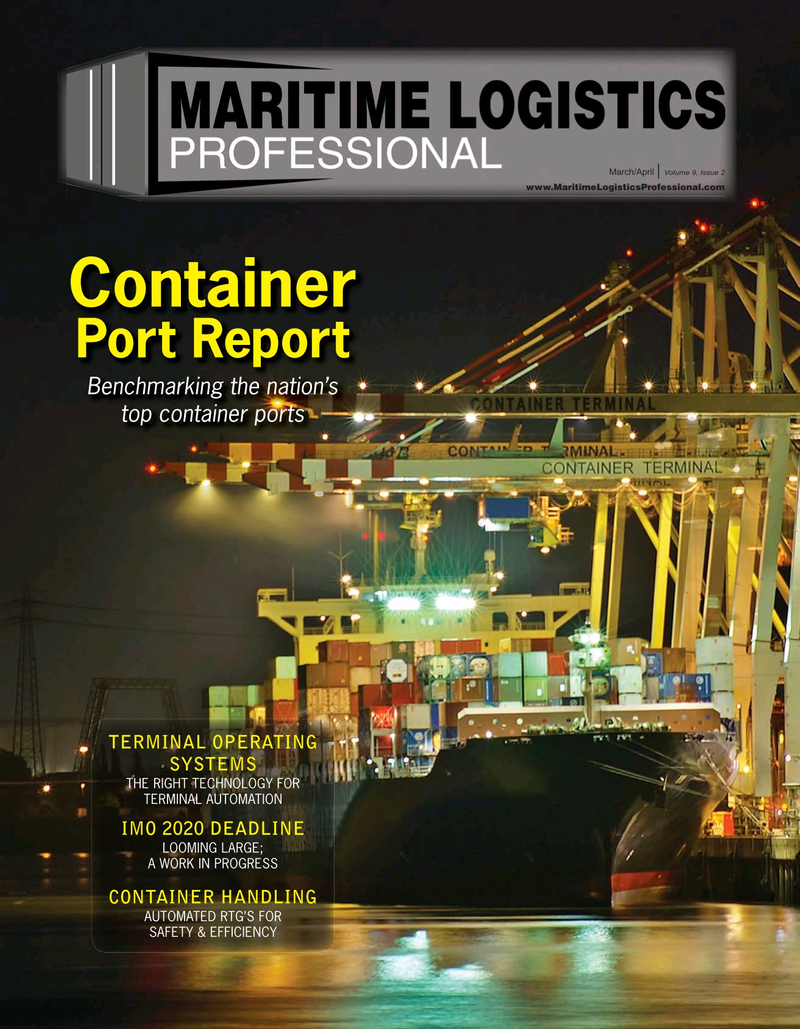 Maritime Logistics Professional Magazine Cover Mar/Apr 2019 - Container Ports
