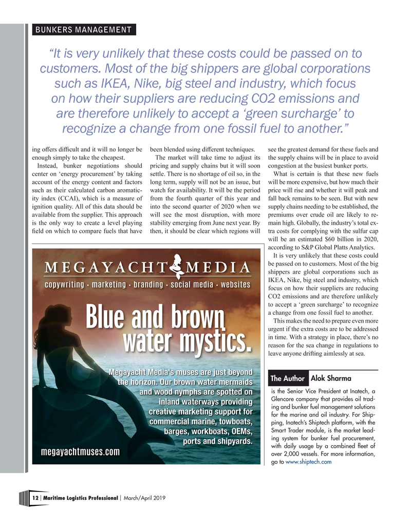 Maritime Logistics Professional Magazine, page 12,  Mar/Apr 2019