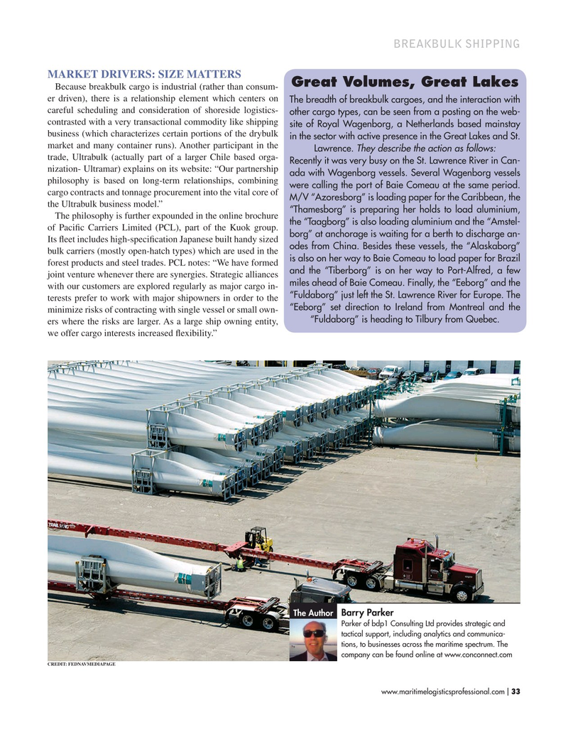 Maritime Logistics Professional Magazine, page 33,  Jul/Aug 2019