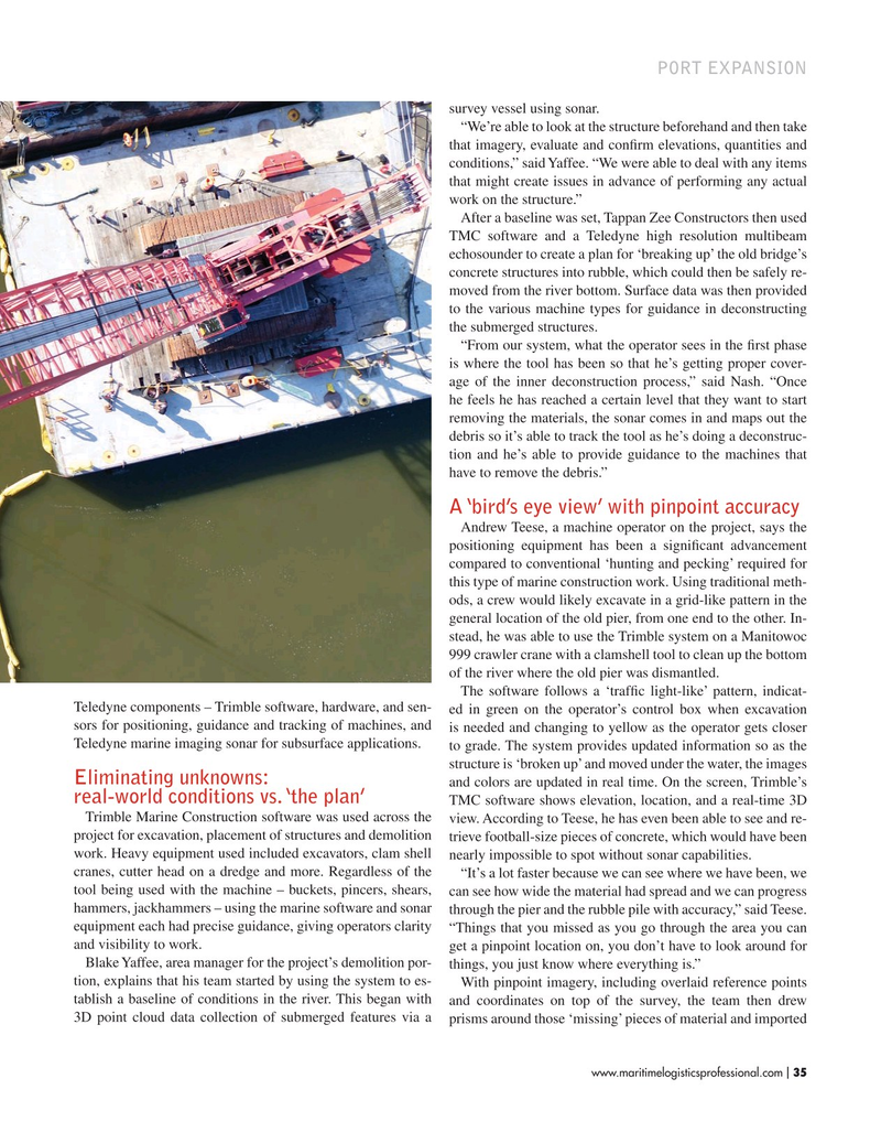 Maritime Logistics Professional Magazine, page 35,  Jul/Aug 2019