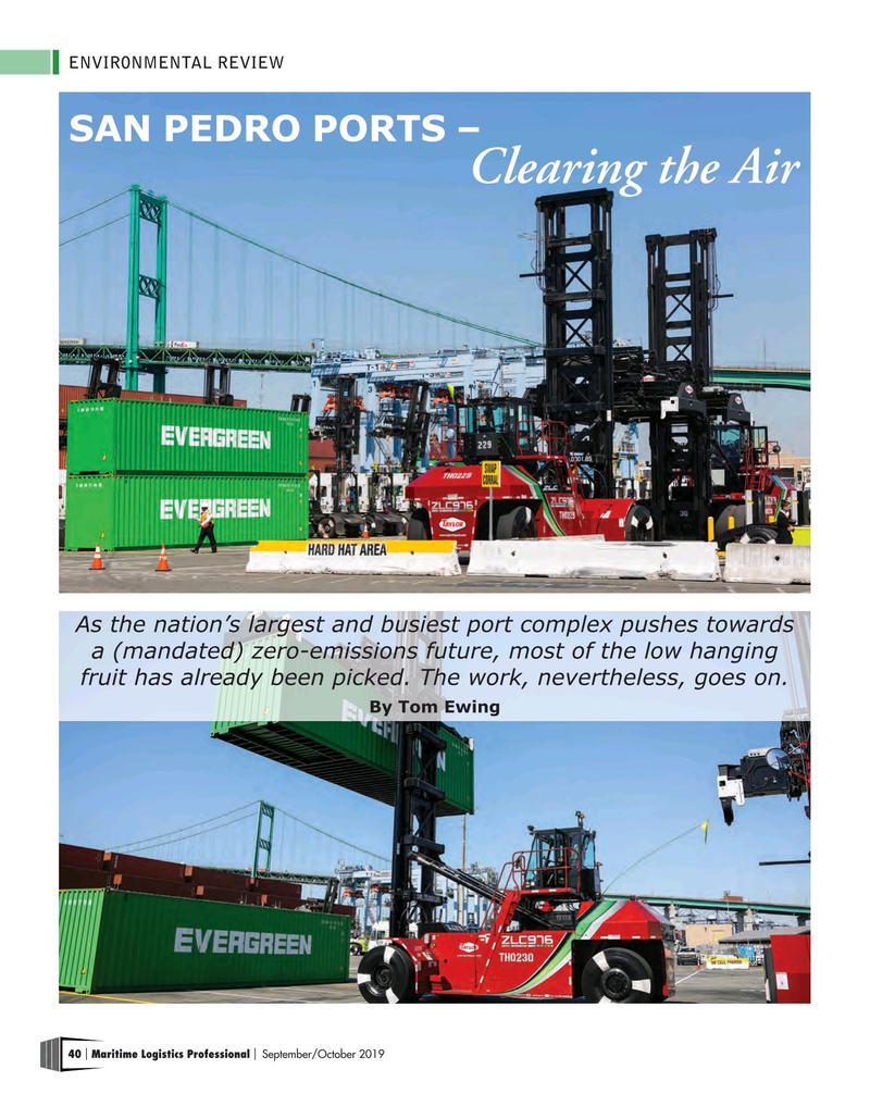 Maritime Logistics Professional Magazine, page 40,  Sep/Oct 2019