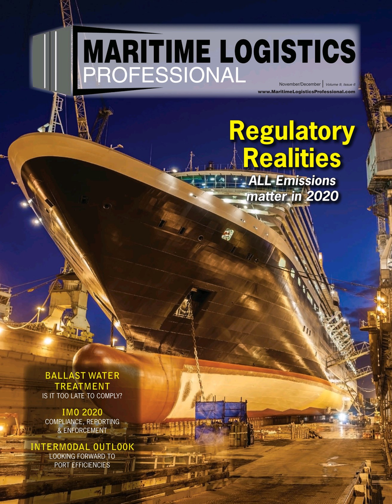 Maritime Logistics Professional Magazine Cover Nov/Dec 2019 - Short Sea Shipping Ports
