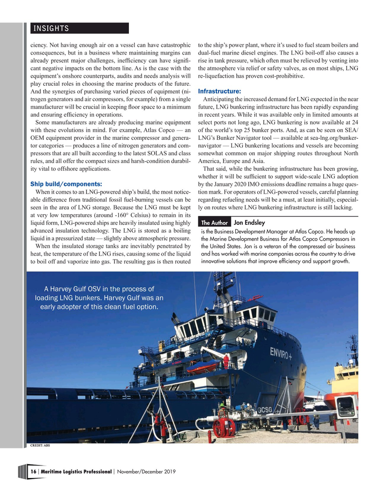 Maritime Logistics Professional Magazine, page 16,  Nov/Dec 2019