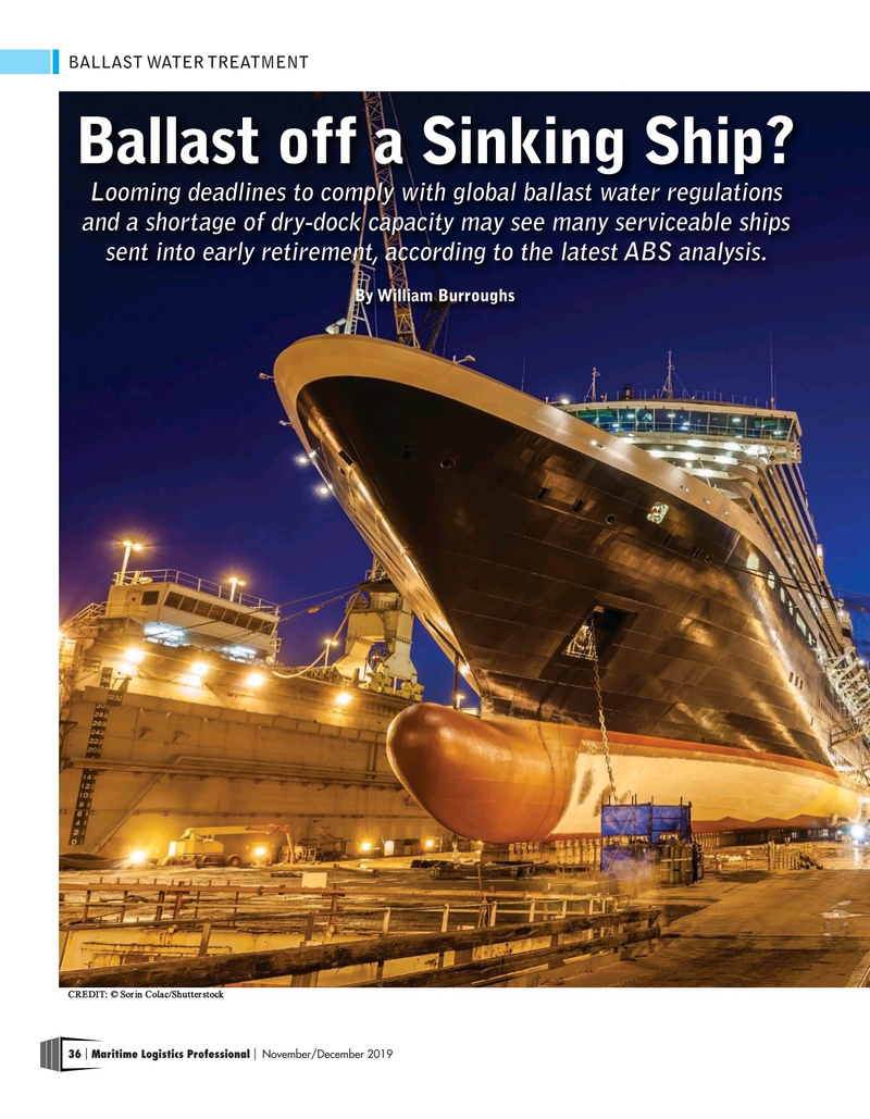 Maritime Logistics Professional Magazine, page 36,  Nov/Dec 2019