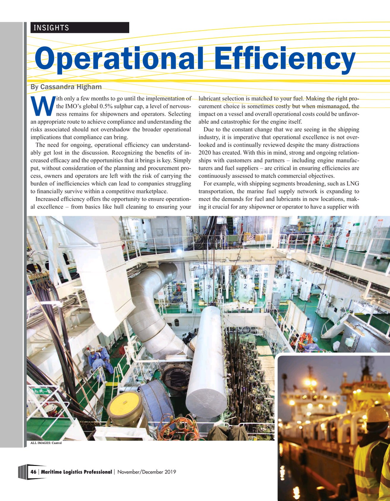 Maritime Logistics Professional Magazine, page 46,  Nov/Dec 2019