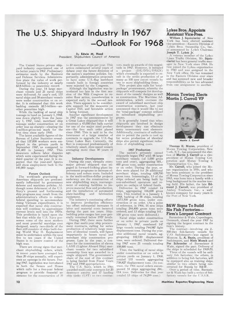 Maritime Reporter Magazine, page 10,  Feb 1968