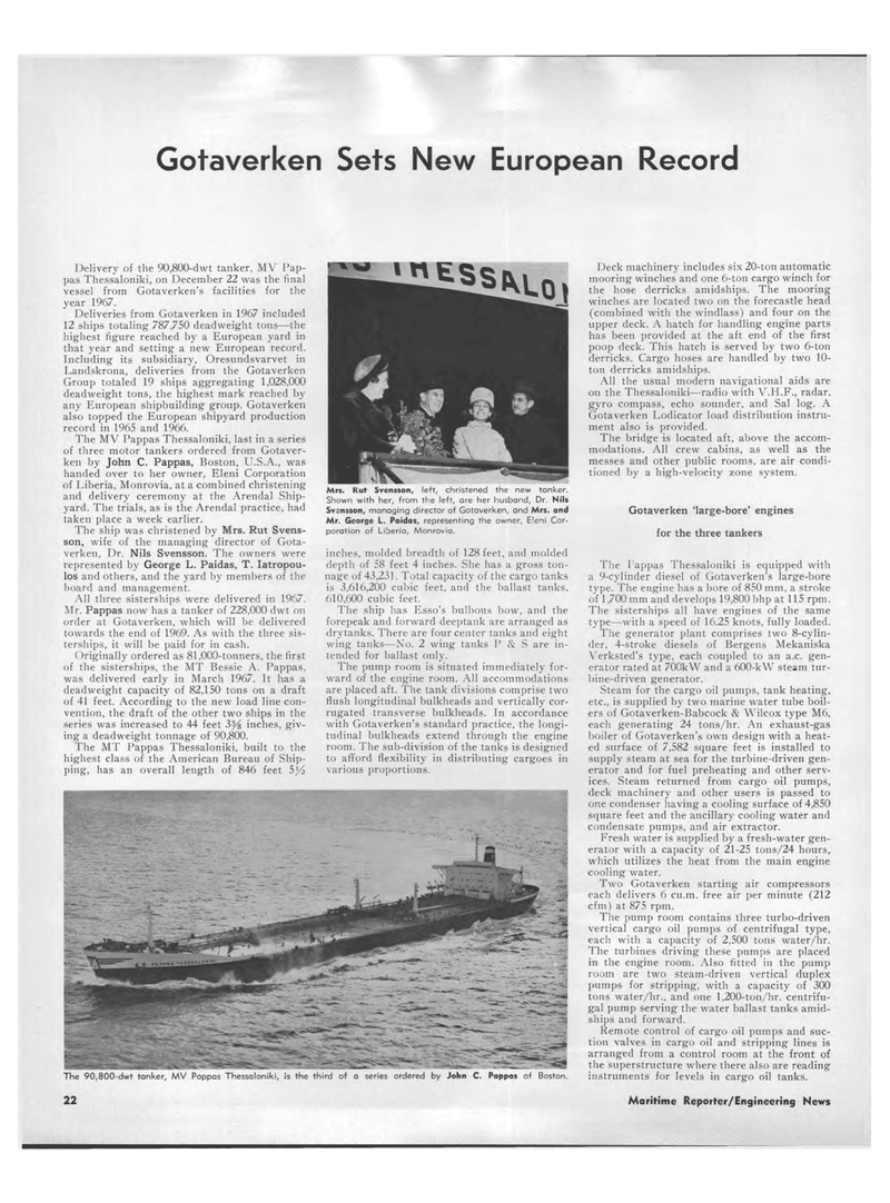 Maritime Reporter Magazine, page 20,  Feb 1968