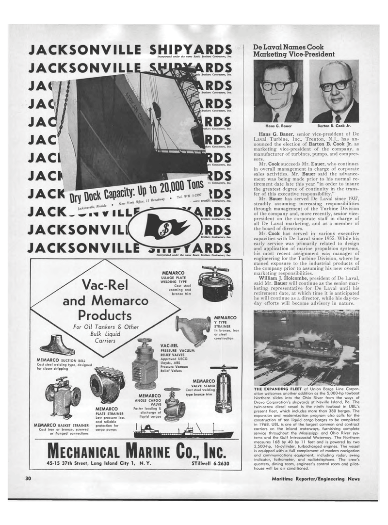 Maritime Reporter Magazine, page 28,  Feb 1968