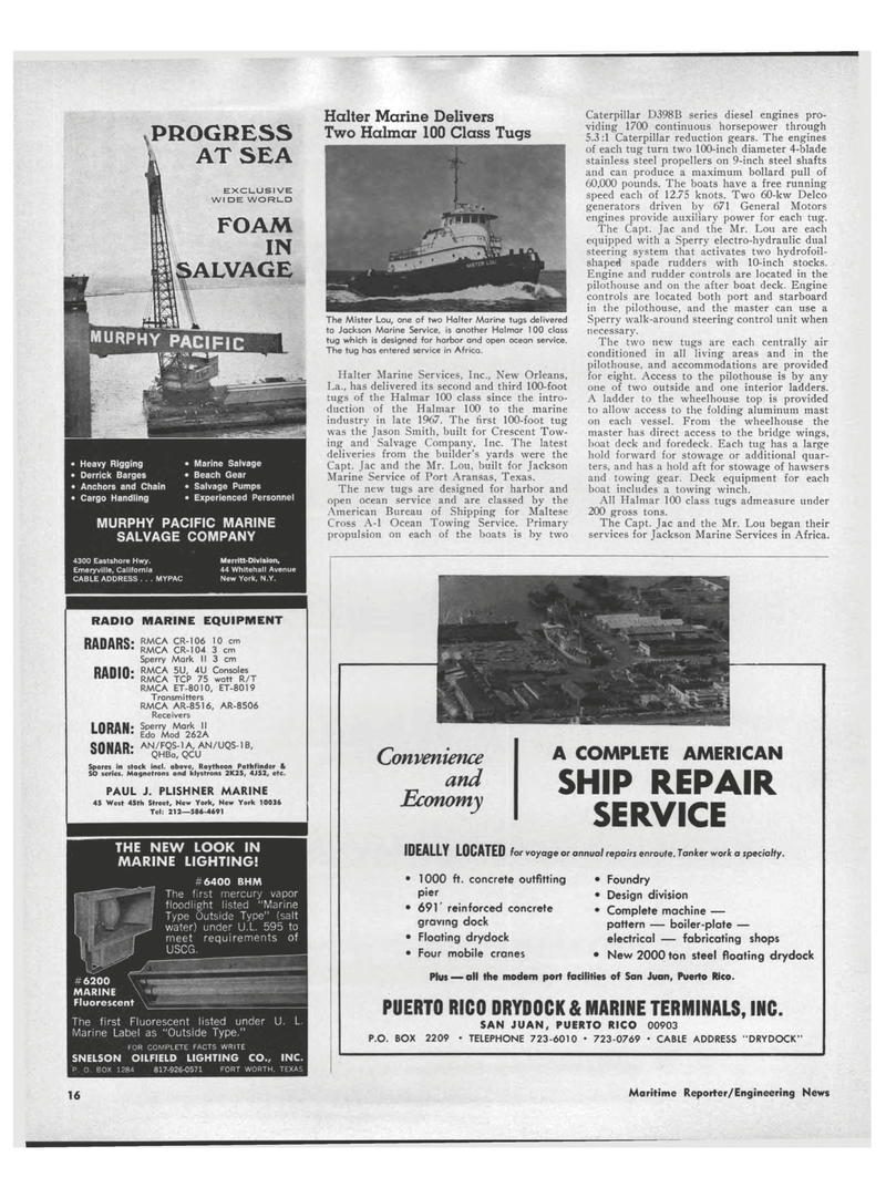 Maritime Reporter Magazine, page 18,  Jan 1969