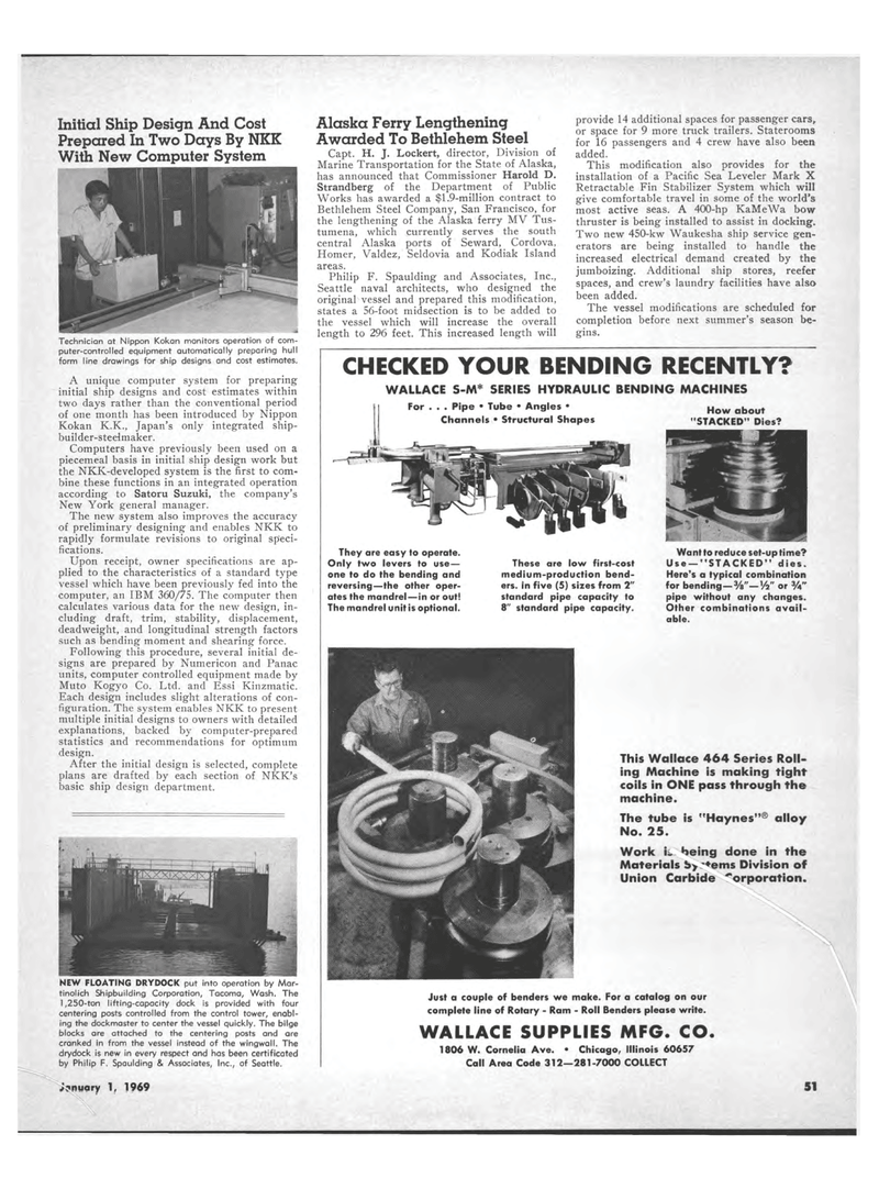 Maritime Reporter Magazine, page 49,  Jan 1969